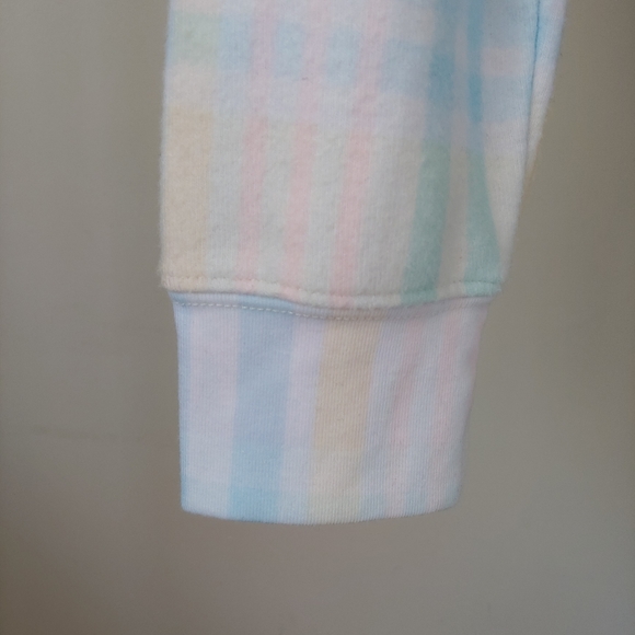 Wildfox Baggy Beach Jumper Plaid V-neck Sweater Top Size Medium Pastel - Picture 9 of 15